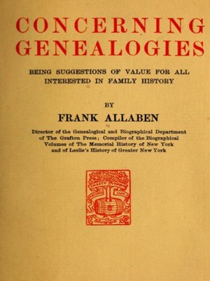 cover image of Concerning Genealogies